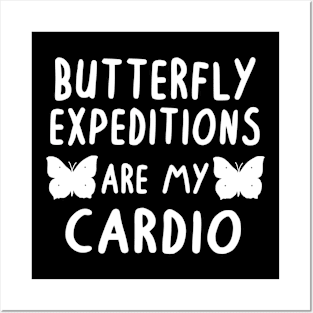 Butterfly caterpillar cardio saying women spring Posters and Art